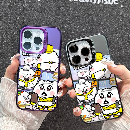 OPPOReno16彩银苹果15适用14Plus可爱13ProMax卡通华为Pura70本子奇米蛋iPhone17手机壳硬荣耀MAGIC8创意x300