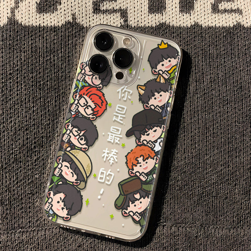 iPhone15手机壳小米14十个勤天16PLUS苹果12创意13ProMax透明软OPPOFINDX8适用卡通一加ACE5ULTRA可爱VIVOS30