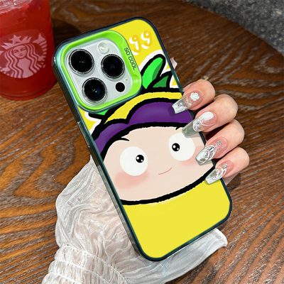 iPhone16果宝特攻菠萝吹雪14plus彩银13适用12ProMax手机壳OPPOFindx8硬苹果15卡通荣耀MAGIC6创意真我gt7pro