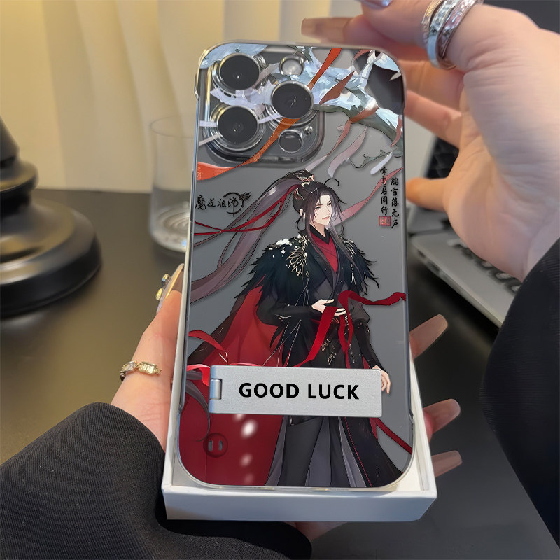 iPhone13超薄17ProMax魏无羡魔道祖师16手机壳硬苹果14plus带支架适用一加15透明荣耀MAGIC8PROAIR无边框卡通