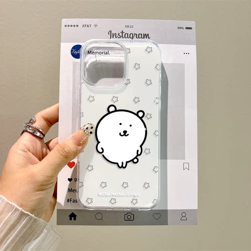 iPhone16plus手机壳荣耀MAGIC7硬小米15ULTRA适用12大孔苹果13promax自嘲熊红米note14可爱华为mate70卡通s20