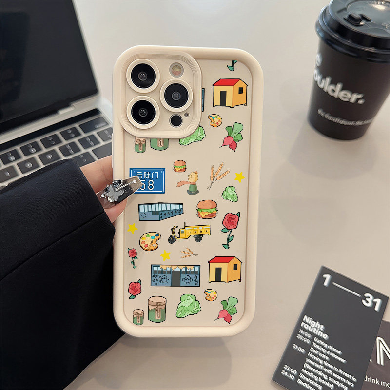 14plus手机壳13糖果iPhone16e苹果15适用11ProMax软后陡门十个勤天蔬菜周边y300卡通OPPOK12Sins风华为PURA80