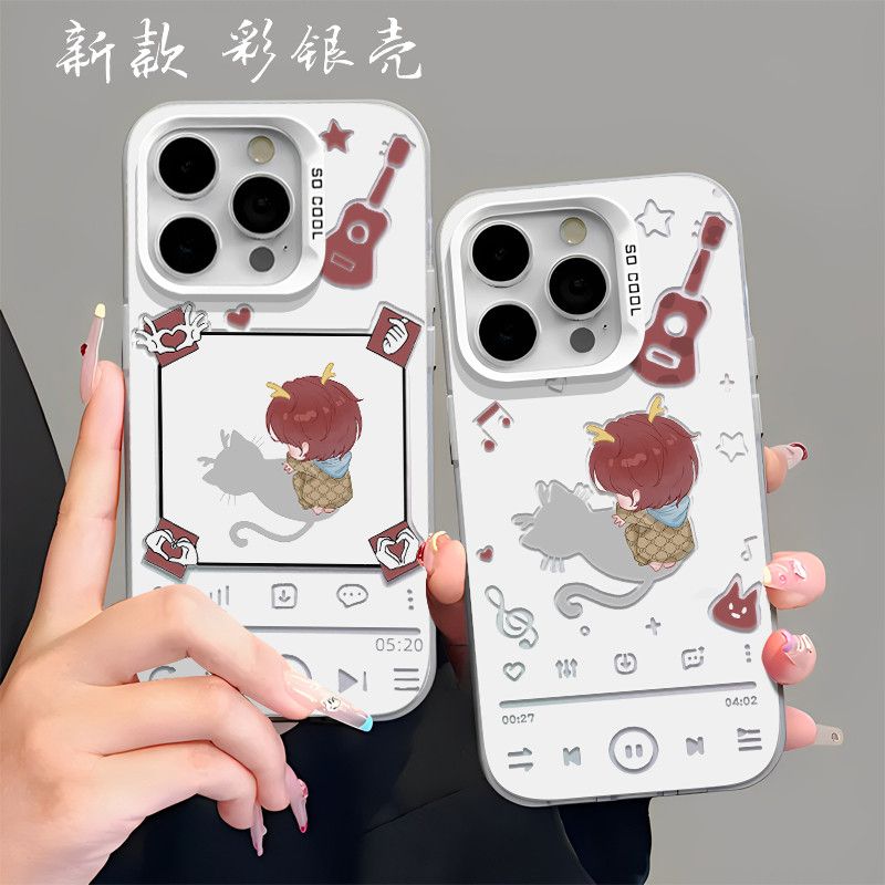 手机壳13promax硬苹果16pm鹿晗四巡猫影OPPOReno14彩银红米TURBO4卡通VIVOs30适用iPhone15荣耀400创意p80pro