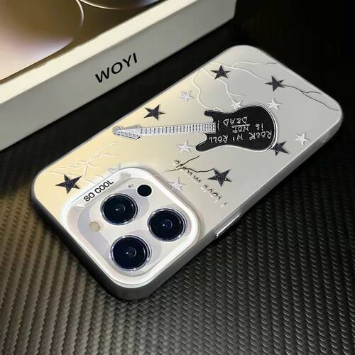 小米15spro高级感华为PURA80适用12硬iPhone16手机壳苹果14个性闪电吉他13promax彩银红米TURBO4时尚VIVOx200
