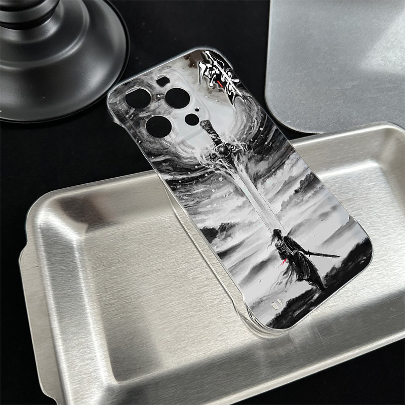 iPhone13pm高级感适用剑来RENO15硬16plus手机壳小米17ULTRA带支架苹果14无边框12ProMax超薄荣耀400透明动漫