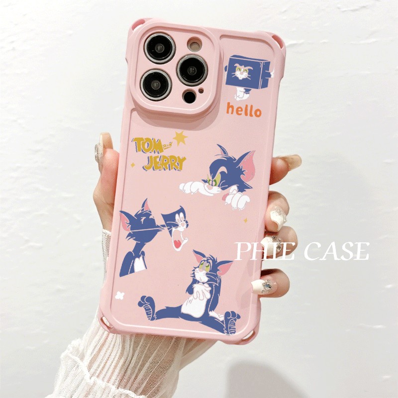 荣耀Magic8小米14可爱防摔15plus手机壳软13ProMax透明苹果16斜挎手腕挂绳12适用张嘴汤姆iPhone17四角开孔a6