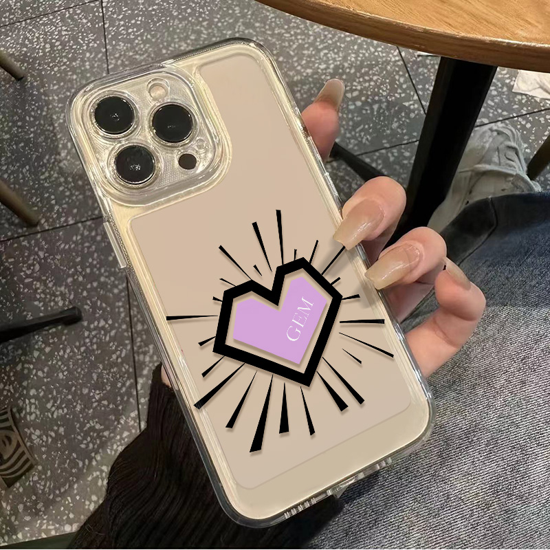 华为NOVA14PRO手机壳GEM邓紫棋爱心16ProMax简约苹果13小米CIVI4PRO透明软iPhone15创意适用华为Nova12活力版