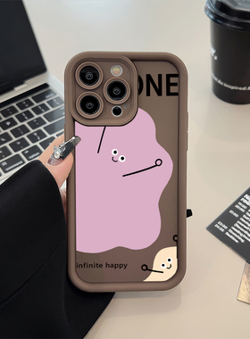 小清新苹果16ProMax糖果14plus个性iPhone15适用12mini手机壳软可爱紫色怪兽13卡通荣耀300Ultra小众VIVOx200