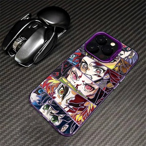 苹果14潮酷13ProMax适用12拼接鬼灭之刃手机壳ins风15PLUS彩银iPhone16个性VIVOIQOOZ10TURBOPRO硬华为畅享80