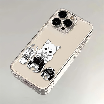 iPhone15动漫苹果13小众小米17ULTRA透明VIVOIQOO15软OPPORENO16适用14PLUS手机壳荣耀600黑白漫银魂12ProMax