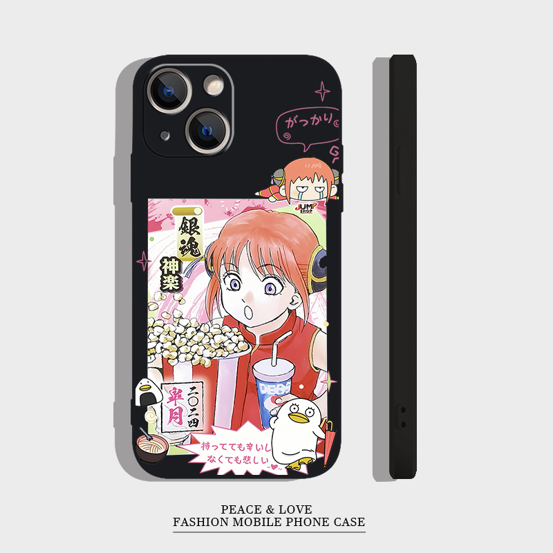 苹果16一加13可爱1514plus手机壳动漫荣耀MAGIC7pro卡通软iPhone13适用12ProMax新款银魂神乐华为PURA80ULTRA