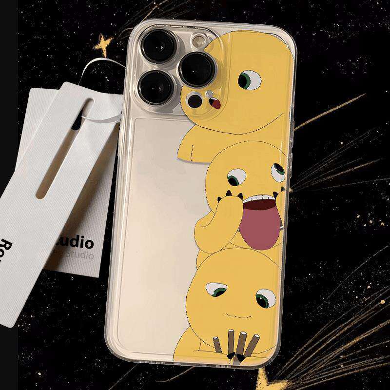 iPhone14华为MATE80苹果12PM可爱OPPORENO15C透明小米17ProMax创意软一加13T卡通适用16PLUS手机壳做鬼脸奶龙