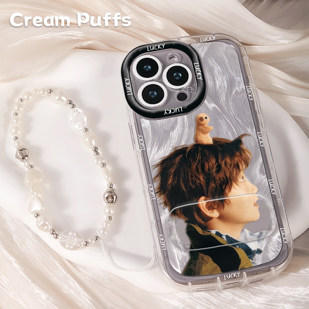 红米note14镜子支架13创意红米TURBO4适用iPhone16带挂绳15plus周边x300手机壳软苹果17ProMax莎莎elle小松鼠