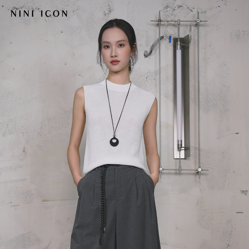NINIICON慵懒随性无袖针织衫