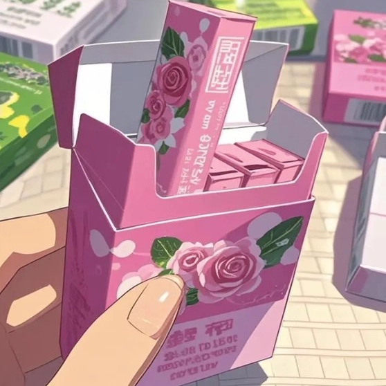 烟盒装口香糖玫瑰花青提盒装抽抽盒味网红糖果独立小包烟盒潮铠星