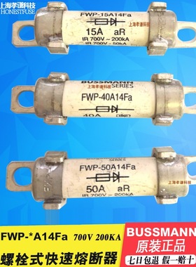 Bussmann FWP-10A/15A/20A/25A/30A/32A/40A/50A14Fa-14F带螺栓