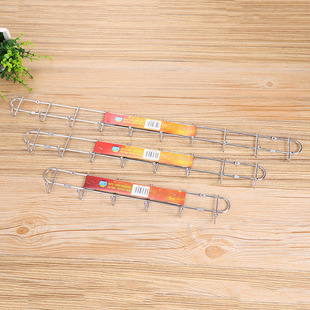 家居便捷实用镀铬挂钩白色单排挂钩架 耐用防脱落圆头设计挂衣钩