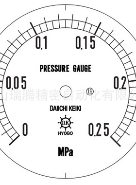 MPP-831A-0.25MPa压力表AU R3/8 75-0.25 DAIICHI KEIK