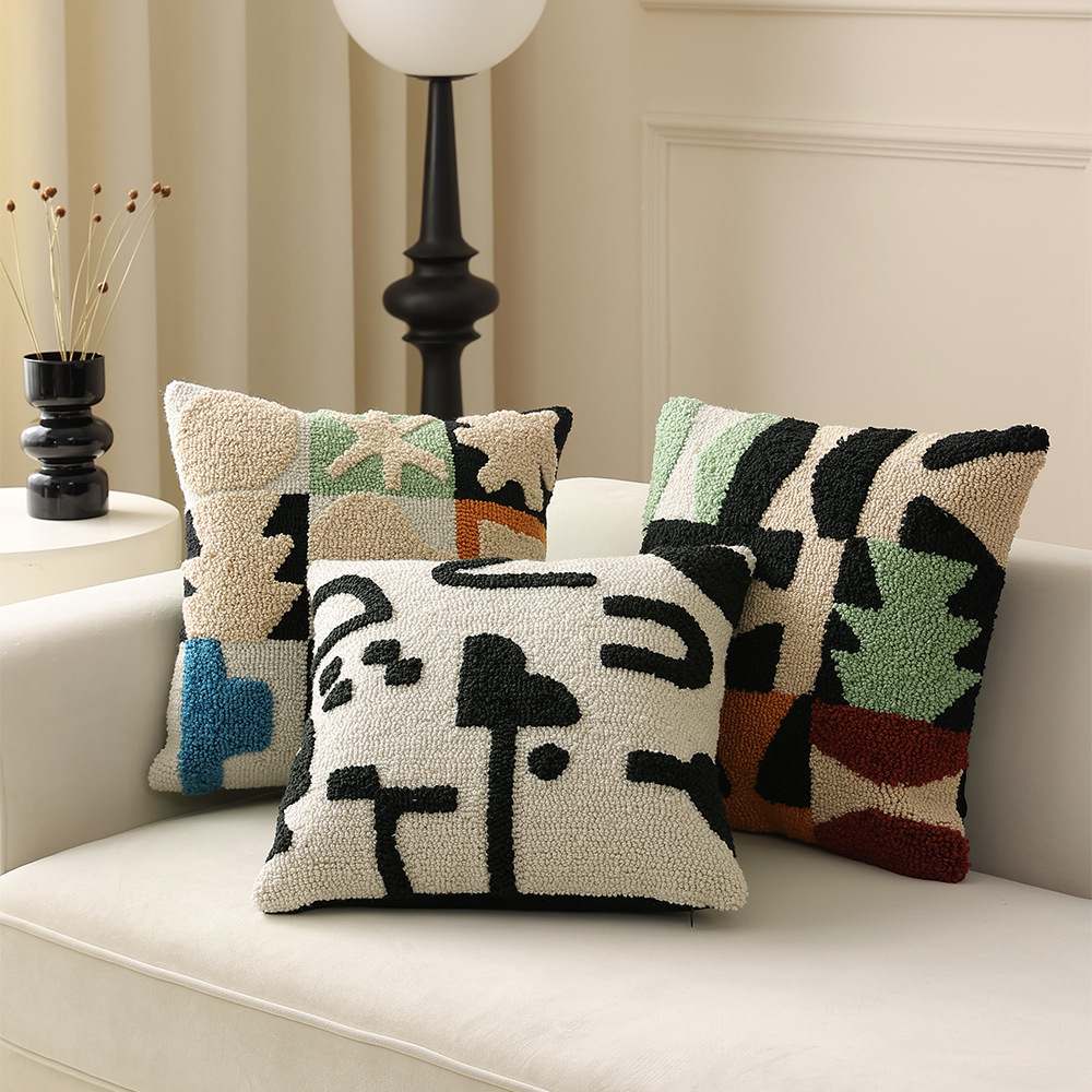 简约轻奢圈绒沙发抱枕套