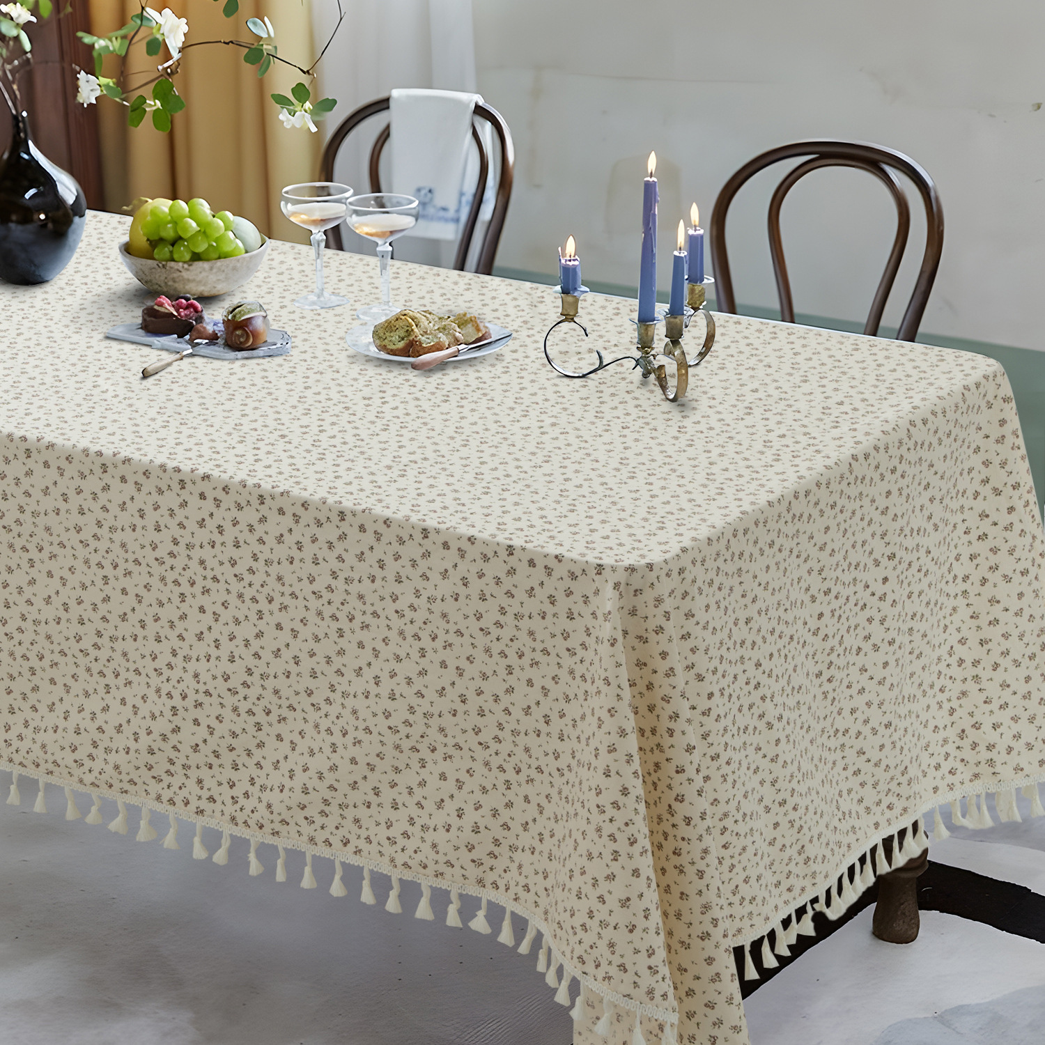 纯棉法式轻奢桌布高级感