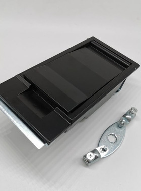 MS888-1配二点钢栓带耳朵黑色面板锁，箱变锁，机箱机柜门锁