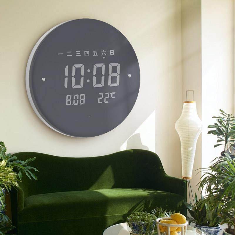 2025新款网红挂钟LED数字电子钟表客厅家用挂墙夜光时钟静音挂表,家居饰品,挂钟,淘宝优惠券,粉丝福利购,淘宝优惠卷