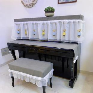 现代布艺钢琴罩韩版 新品 蕾丝钢琴罩钢琴三件套琴罩键盘罩钢琴凳罩