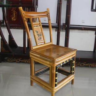 百年章水泉武穴竹艺竹编手工制作传统覆古工艺品八方竹椅地道竹雕