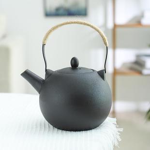 粗陶提梁壶大号陶瓷水壶泡茶壶1000ml单壶餐厅定制沏茶凉水壶家用