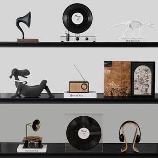 现代轻奢高级感小众艺术装饰品高档客厅酒柜摆饰开 放格电视柜摆