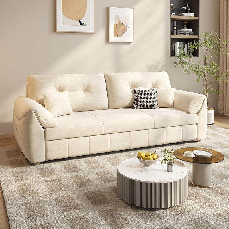 多功能折叠两用沙发床一体小户型科技布直排客厅储物抽拉单双人床