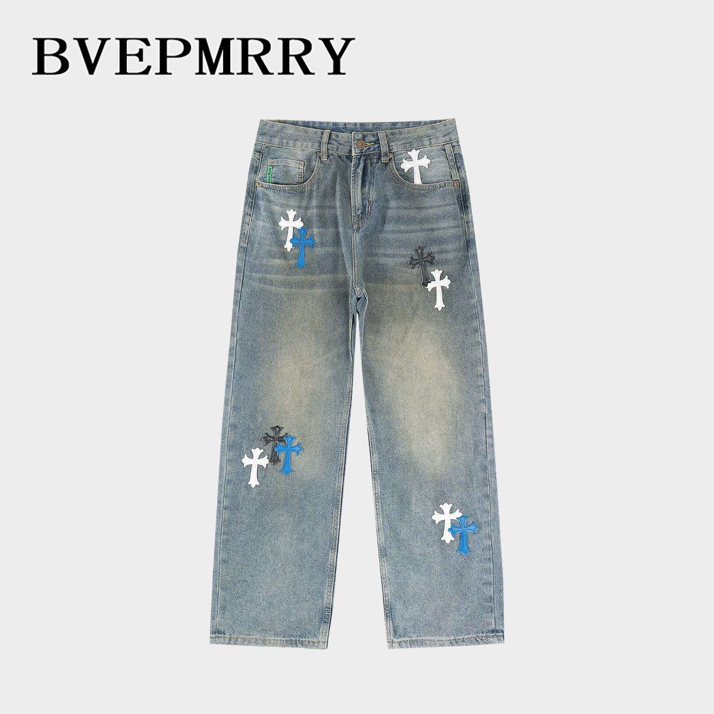BVEPMRRY2025新款十字架牛仔裤