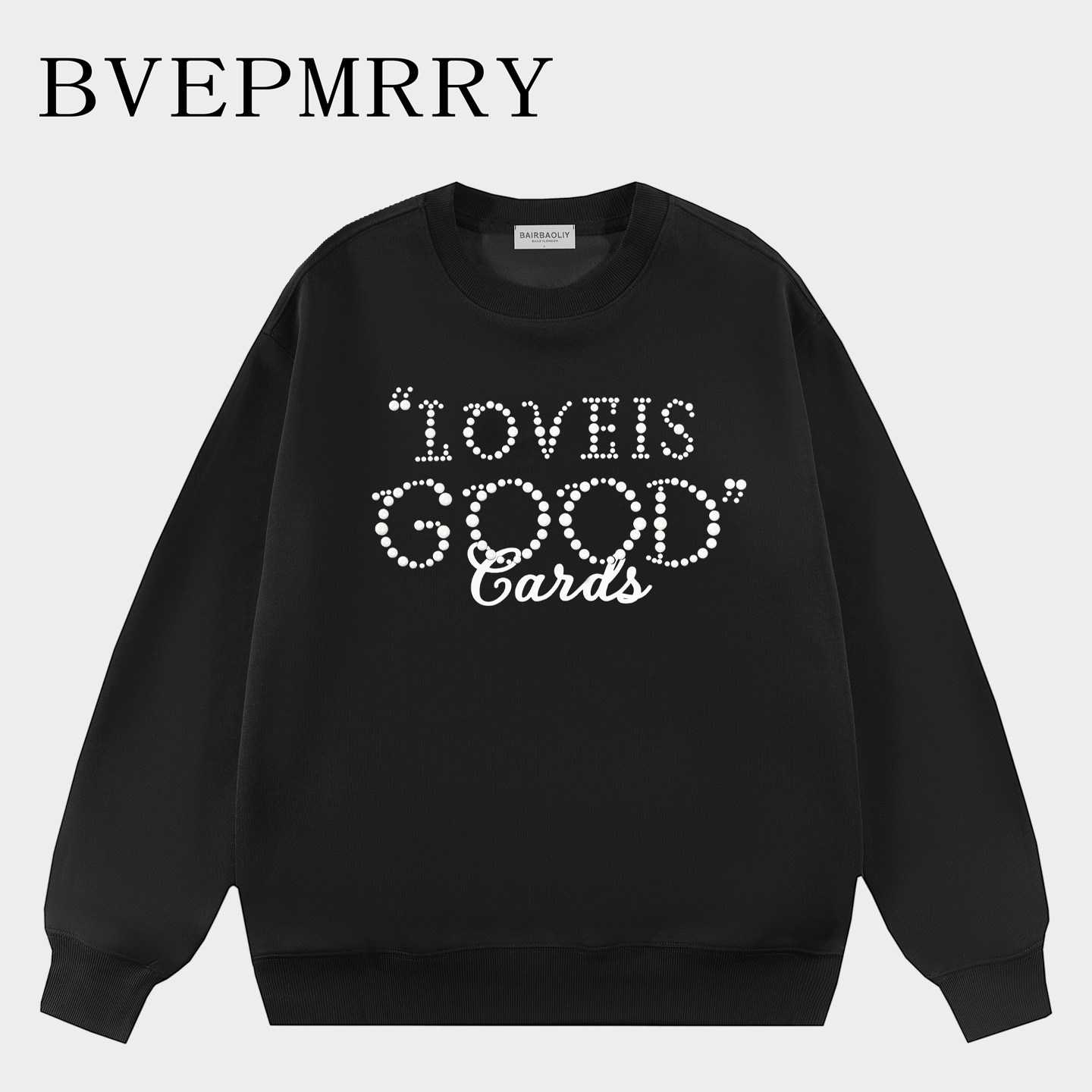 BVEPMRRY重磅珍珠烫钻男士卫衣