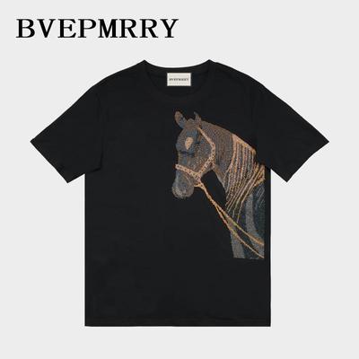 BVEPMRRY高奢烫钻骏马男士短袖