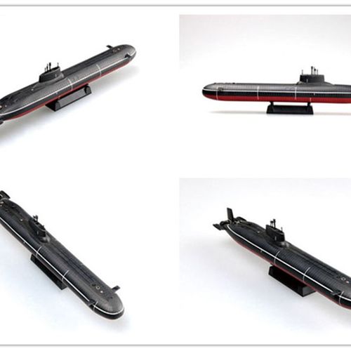小号手87019军模塑料拼装模型舰B船航模1:700俄罗斯海军台风级潜