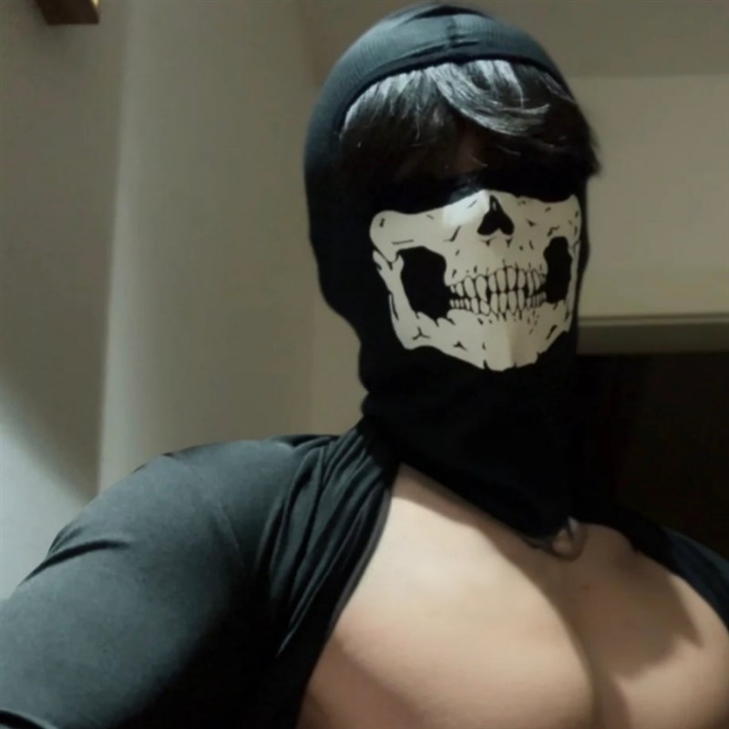 男生面罩体育生1S骷p髅头套肌肉男模健身骑行防风防晒面罩围脖脖