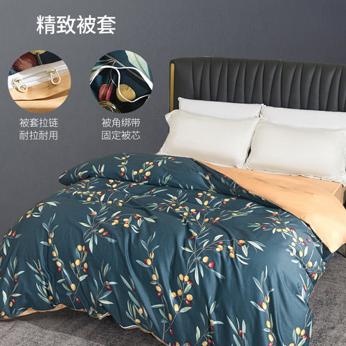 60支长绒棉全棉被套单件150x200纯B棉1.5m床双人被罩200x230可裸