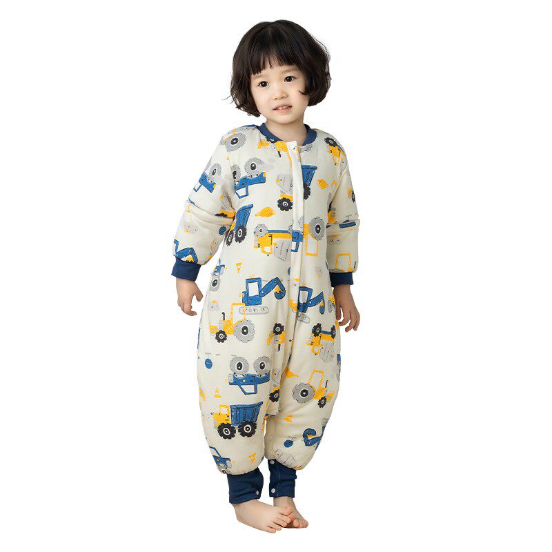 婴儿睡袋秋e冬纯棉加厚睡袋儿童防踢被新生儿宝宝分腿睡袋四季通