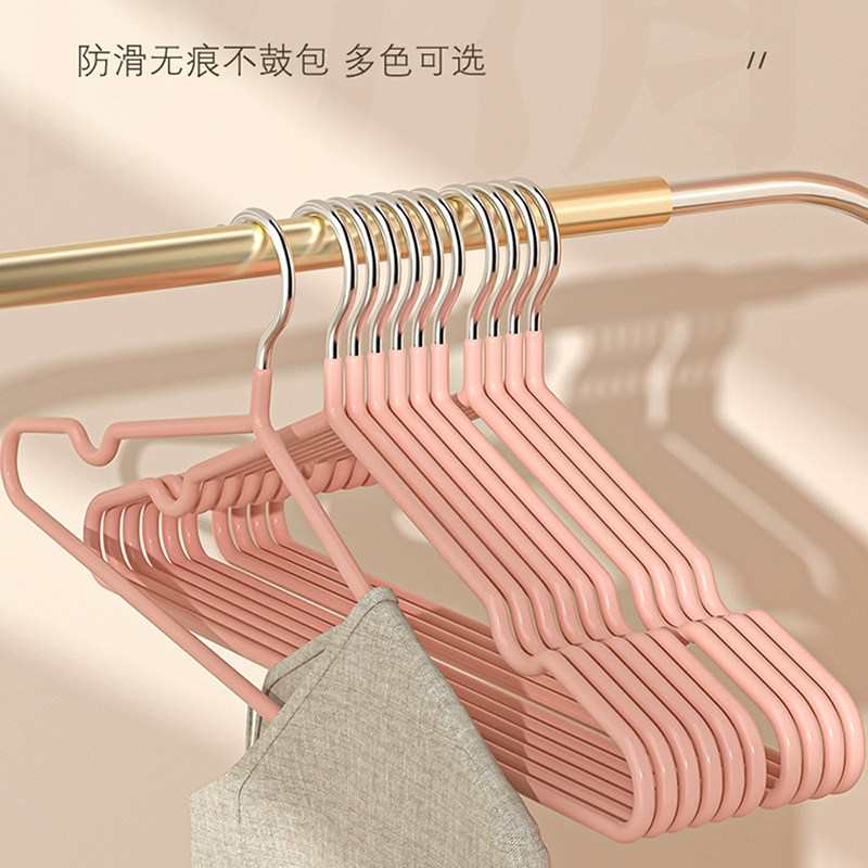 衣架家用挂衣加粗加大学生宿舍用秋冬H天防滑肩角晾晒衣服撑子加