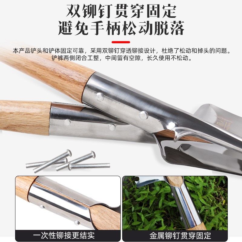 83CM加长版工兵铲加厚锰钢淬火战备铁锹户外O露营钓鱼车载兵工铲