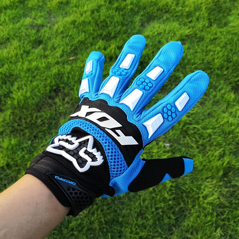 FOX手套全指山地自行车电动摩托机F车越野透气耐磨骑行装备手套男