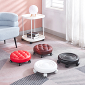 美缝凳家用带轮小j凳子静音滑轮凳矮凳圆凳移动万向轮换鞋 凳客厅