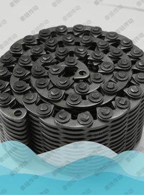【现货】加厚CL12/SC6碳钢25片宽74内导齿形链条工业自动传动带