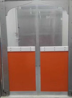 厂家供应保温透明平开门pvc缓冲软帘门冷库间180度旋转自由门