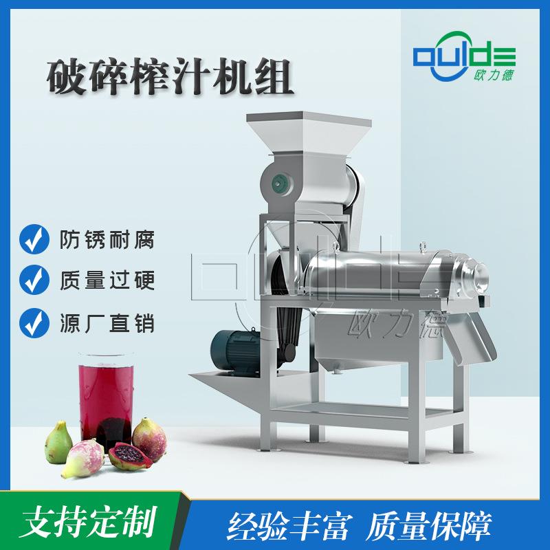 厂家直销小型304不锈钢螺旋破碎榨汁西瓜苹果等果蔬破碎榨汁机组