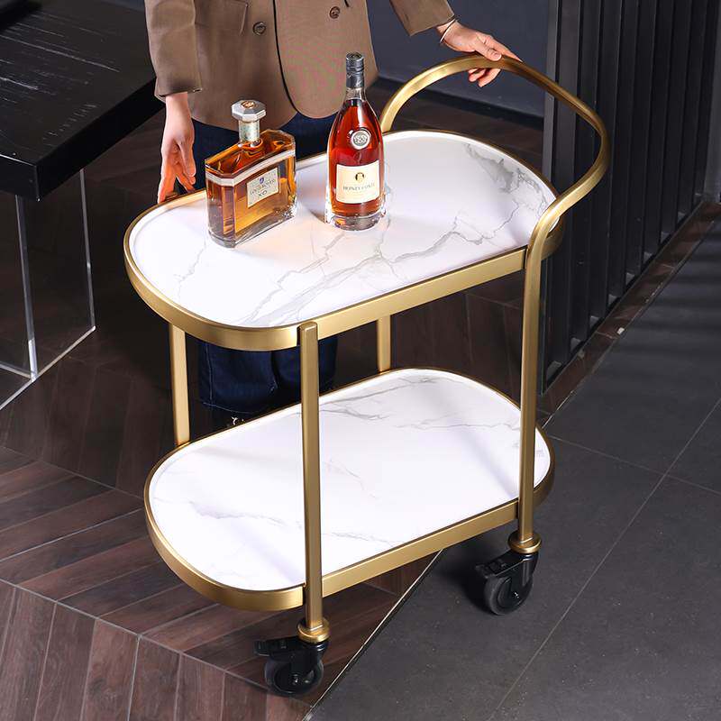 商用酒店餐厅酒水小推车送餐车糕点饮料多功能服务车餐饮配餐静音