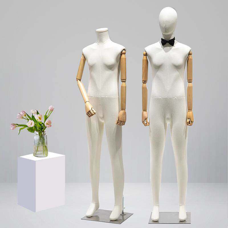 服装店男模特道具展示架半身橱窗人台假人偶全身包布男女人体模型