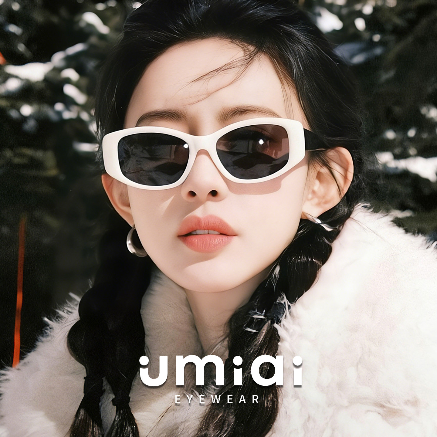 孟子义同款猫眼雪山雪地墨镜女款高级感防紫外线护目偏光太阳眼镜