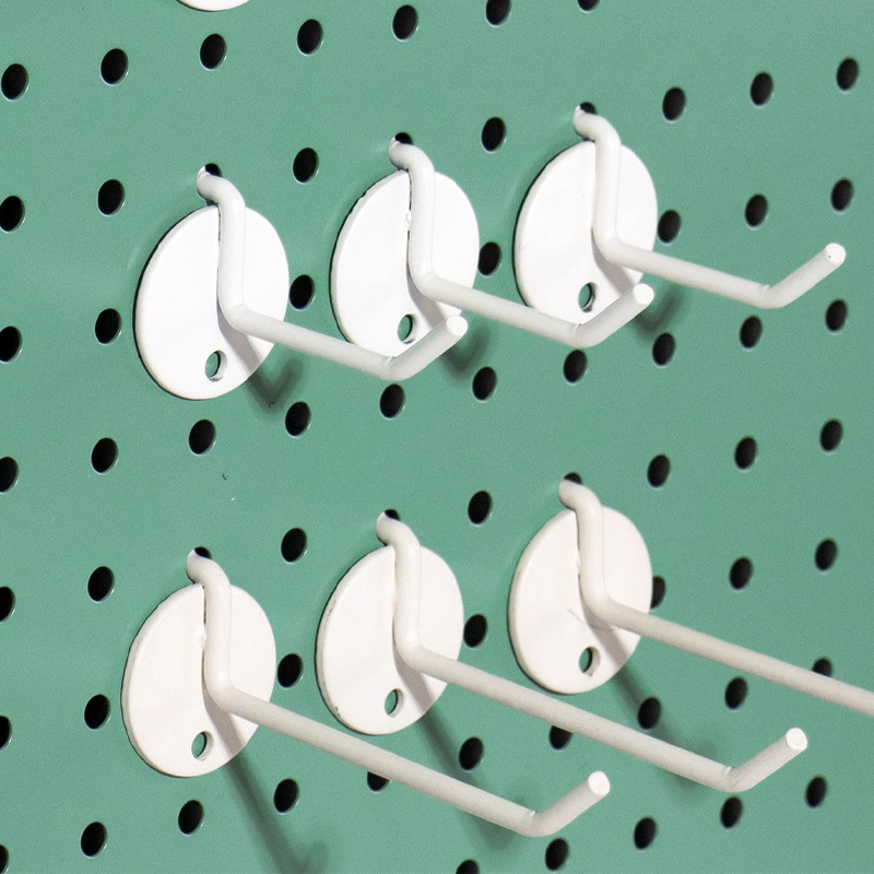 圆底挂钩冲孔板置物架免打孔挂板钥匙收纳洞洞板配件货架钩子