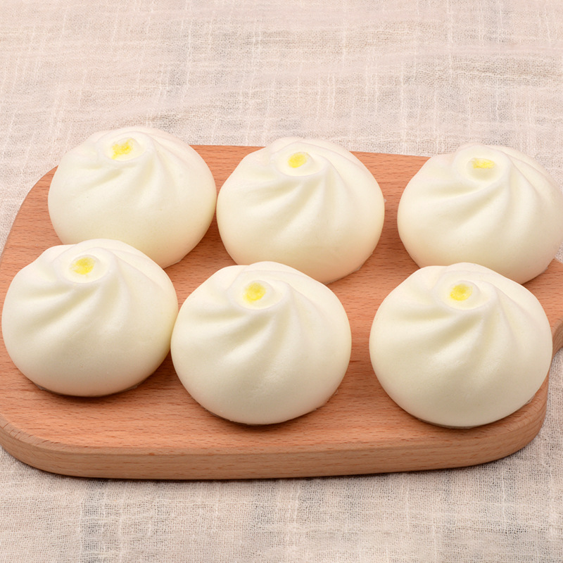 Pu慢回弹仿真食品奶黄包模型大号6m仿真包子柔软解压捏捏乐玩具
